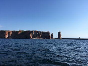 Heligoland from the sea east to west, monolith lange anna, 