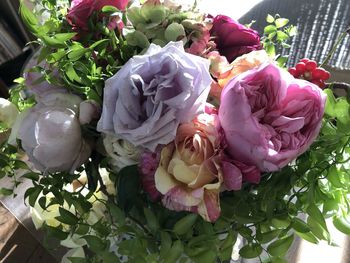 Close-up of rose bouquet