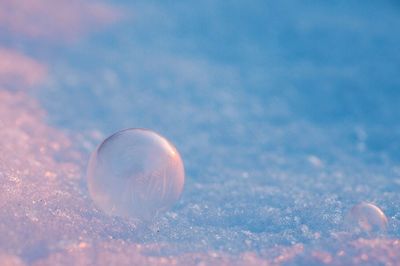 Close-up of ball against sky