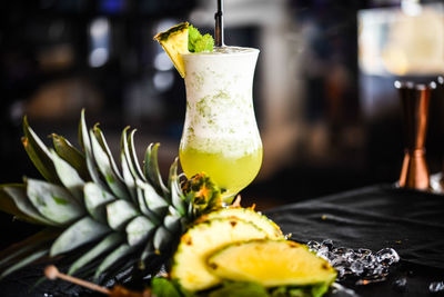 Close-up of drink on table