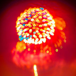 Defocused image of illuminated lights