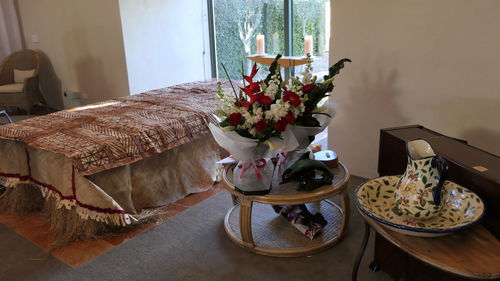 Close-up of food on table at home