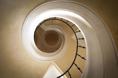 Low angle view of spiral staircase