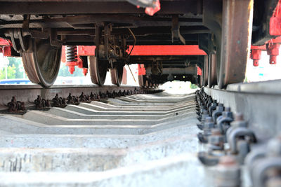 Train at railroad station platform