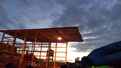 Low angle view of built structure against sky