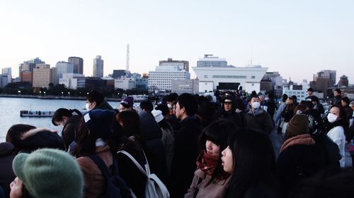 Crowd in city