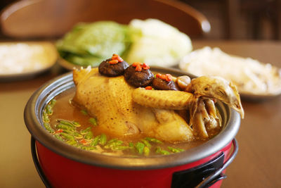 Close-up of food in bowl