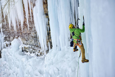 Ice climbing salmon river falls, new york