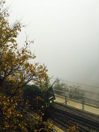 Railroad track against sky