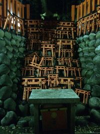 Illuminated built structure at night