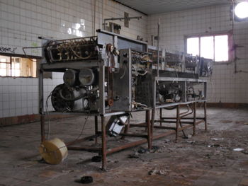 Interior of abandoned building