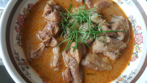 Pork curry chilli thai food