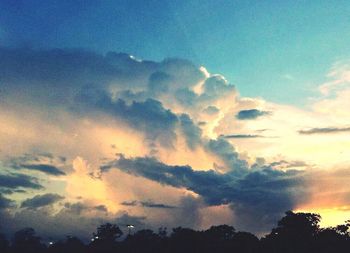 Low angle view of cloudy sky