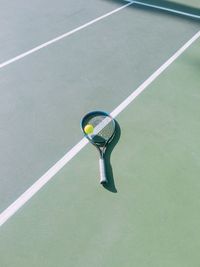High angle view of basketball hoop