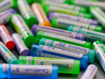 Full frame shot of plastic containers