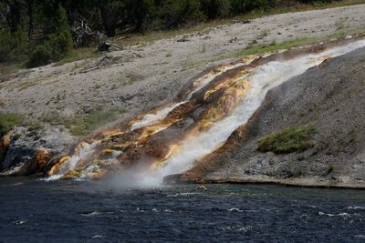 River flowing through rocks