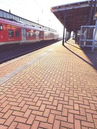 View of railroad station platform