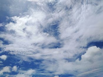 Low angle view of clouds in sky