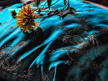 Full frame shot of blue water and plants