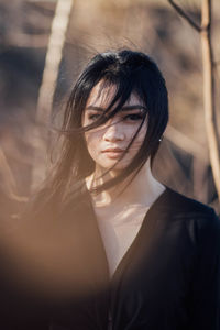 Close-up portrait of young woman