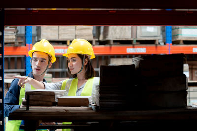 Full length portrait of woman working