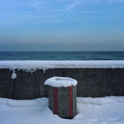 Scenic view of snow covered landscape