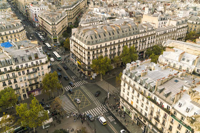 Square de la tour saint-jacques 4th arr. seen from above tower