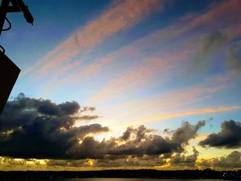 Low angle view of sky during sunset
