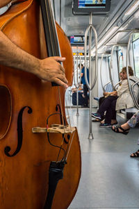 Man sitting in train