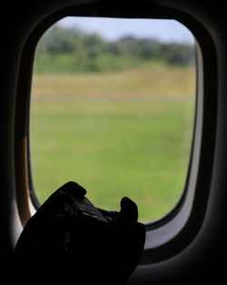 Close-up of car window