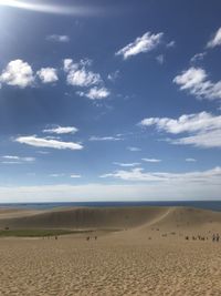 Scenic view of desert against sky