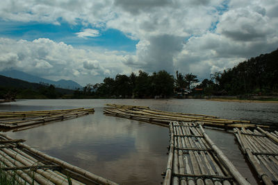 Scenic view of river against sky