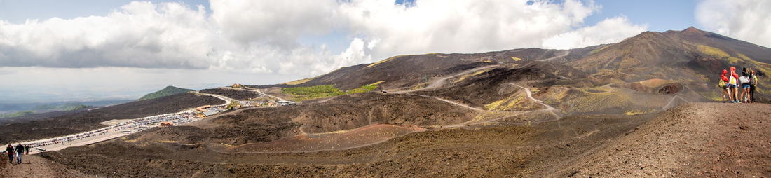 Panoramic view of landscape against mountains