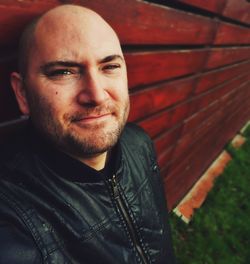 Portrait of man looking away