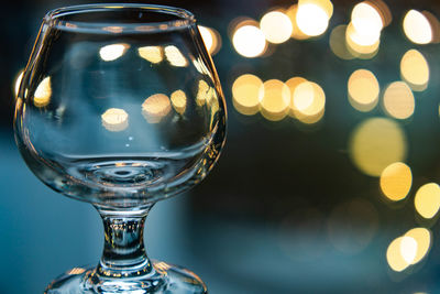 Close-up of wine glass on table