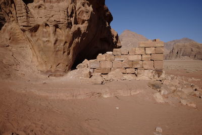 Ruins of the lawrence of arabia house in wadi rum