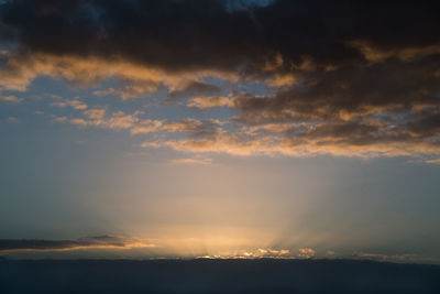 Scenic view of sky during sunset