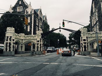 City street with buildings in background