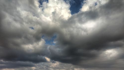 Low angle view of storm clouds in sky
