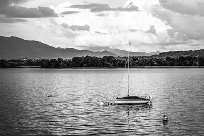 Boats sailing in sea