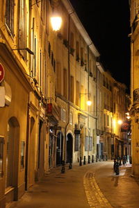 Illuminated city at night