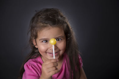 Close-up portrait of a smiling girl