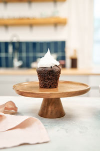 Close-up of cake on table