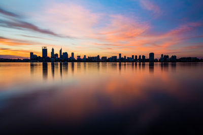 Cityscape at sunset