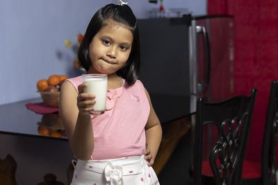 Portrait of a girl drinking coffee