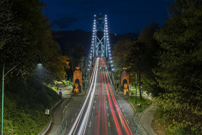 Lion's gate bridge at stanley park going to north vancouver.