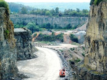 Panoramic view of road amidst trees