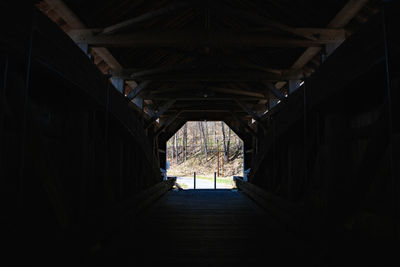 Empty corridor of building
