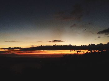 Scenic view of sunset over sea