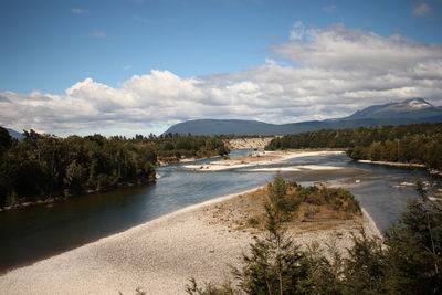 Scenic view of river against sky